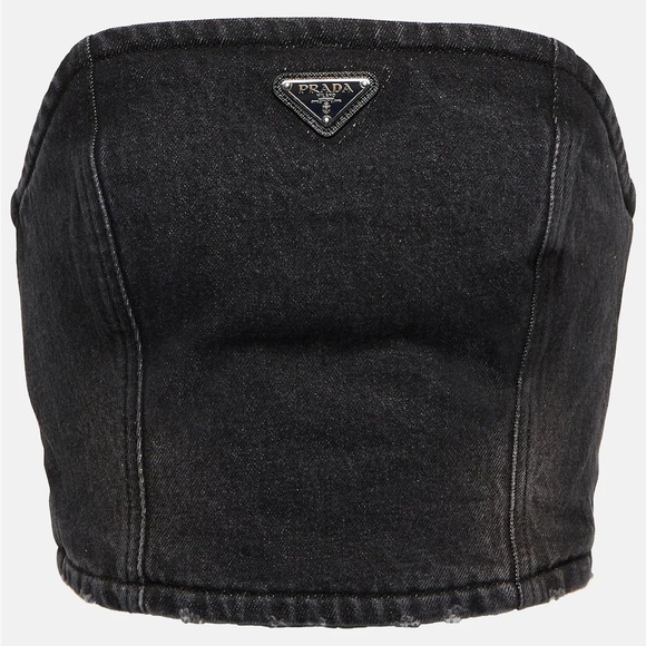 Prada Black Denim Bustier - Picture 3 of 4
